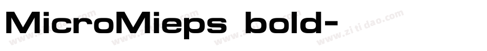 MicroMieps bold字体转换